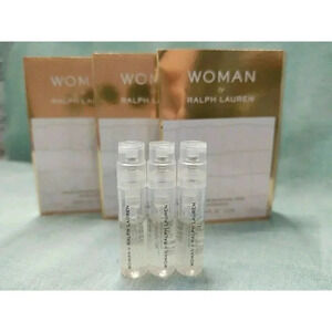 WOMAN by Ralph Lauren EDP PARFUM Perfume Spray SAMPLE MINI VIAL Purse .04oz x 3